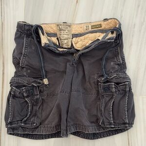Abercrombie & Fitch Men's Dark Navy Blue Cargo Shorts